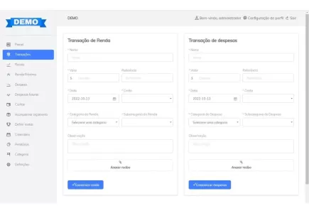Sistema De Fluxo De Caixa