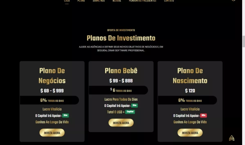 Sistema Plataforma De Investimento