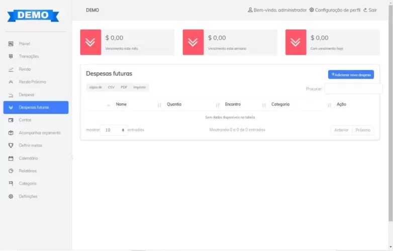 Sistema De Fluxo De Caixa