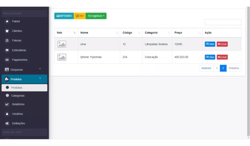 Sistema De Faturamento E Gerenciamento De Clientes