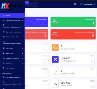 Sistema para venda de contas sociais