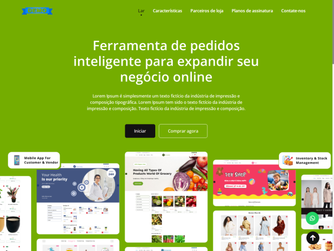 Construtor De Sites Comerciais Saas