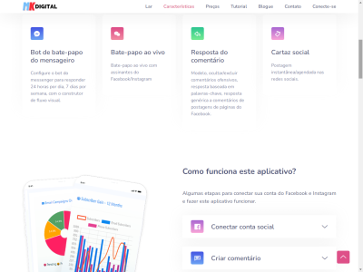 Plataforma de AI Chatbot Integrada para Facebook, Instagram, E-commerce, e Marketing de Mídia Social (SaaS) 6