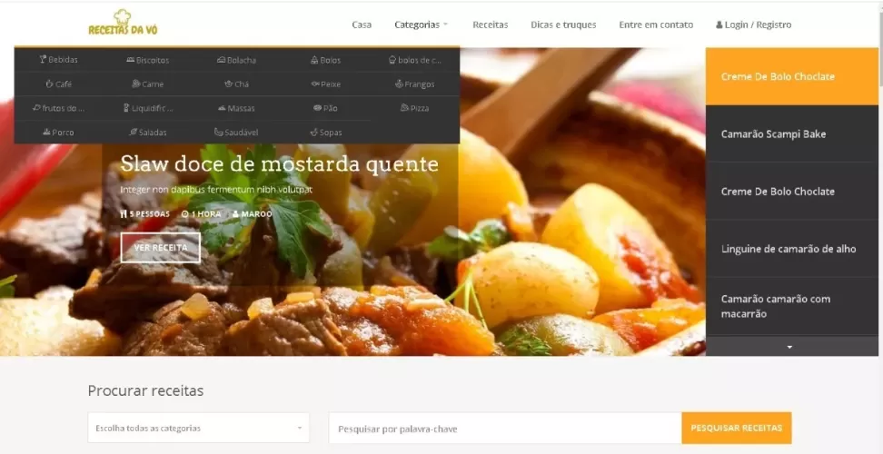 Sistema  Site De Receitas
