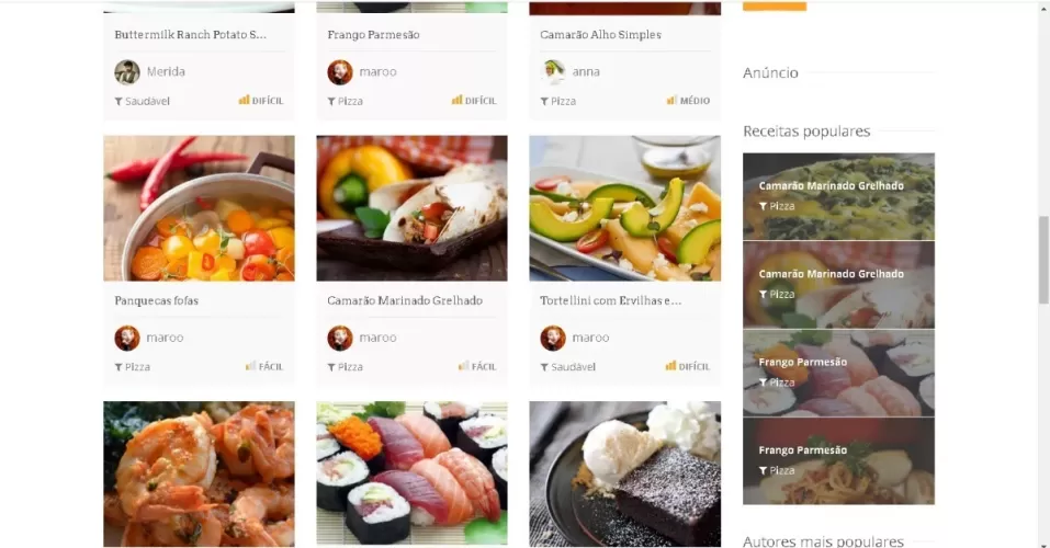 Sistema  Site De Receitas