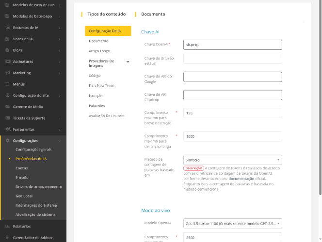 Sistema Saas Gerador De Conteúdo E Imagem De Ia