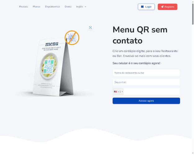 Cardápio Digital QR  SAAS