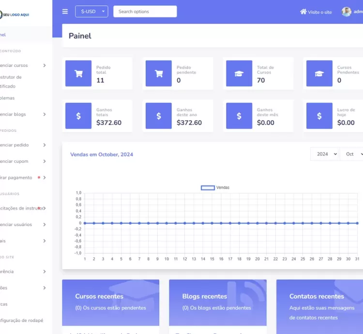 Sistema De Gerenciamento De Cursos E Aprendizagem Php