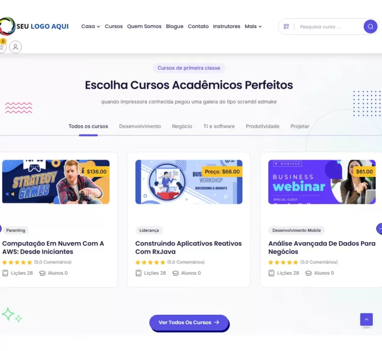 Sistema De Gerenciamento De Cursos E Aprendizagem Php