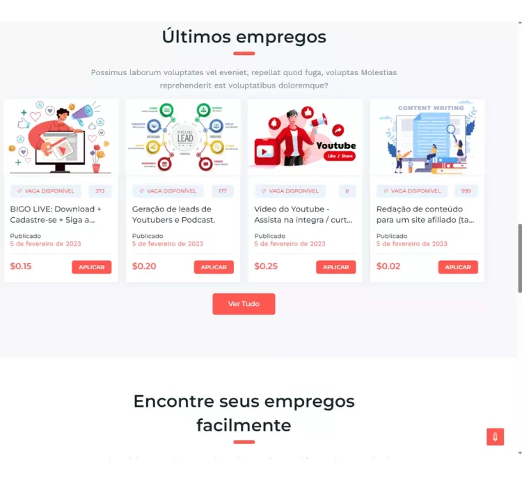 Sistema De Empregos E Freelancing