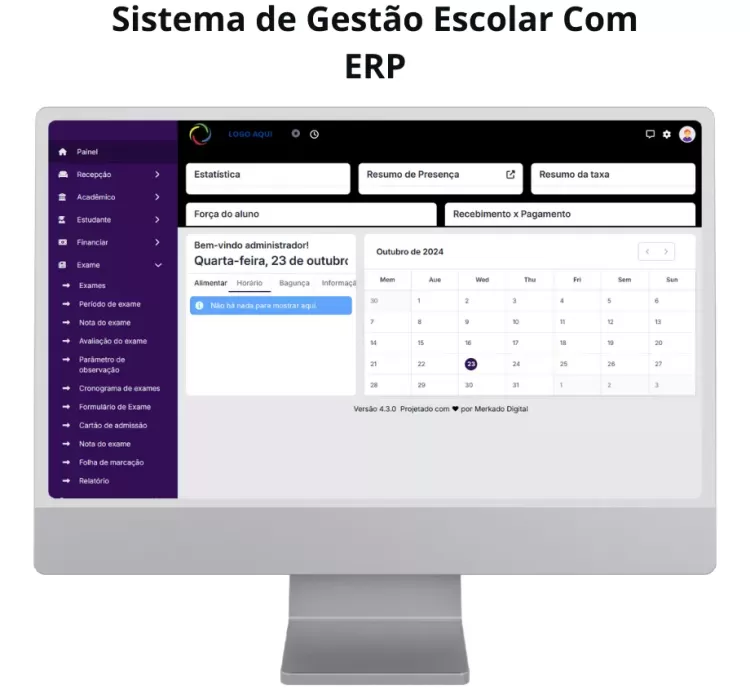 Sistema De Gestão Escolar Com Erp