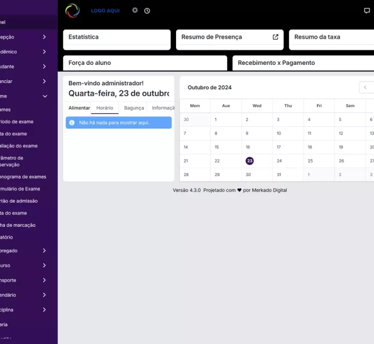 Sistema De Gestão Escolar Com Erp