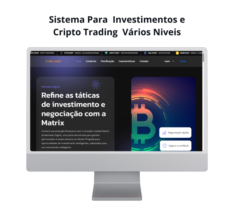Sistema Para Investimentos Cripto Trading Vários Níveis Php