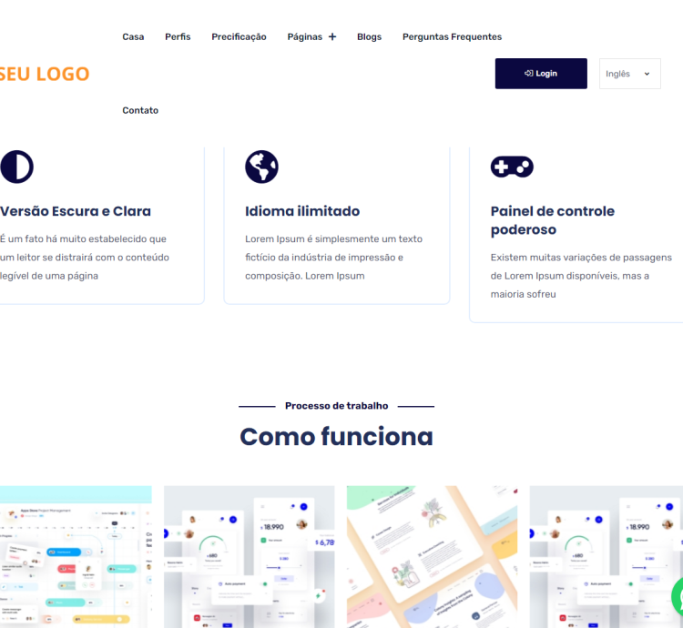Sistema Construtor De Sites Portfolio Saas