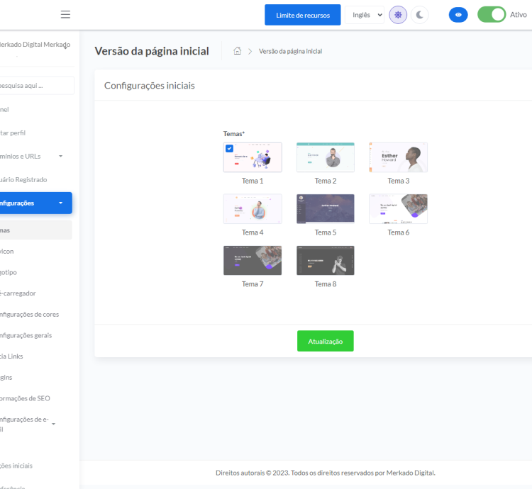 Sistema Construtor De Sites Portfolio Saas