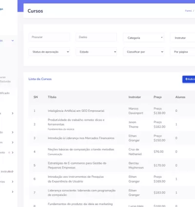 Sistema De Gerenciamento De Cursos E Aprendizagem Php 9