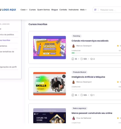 Sistema De Gerenciamento De Cursos E Aprendizagem Php 3