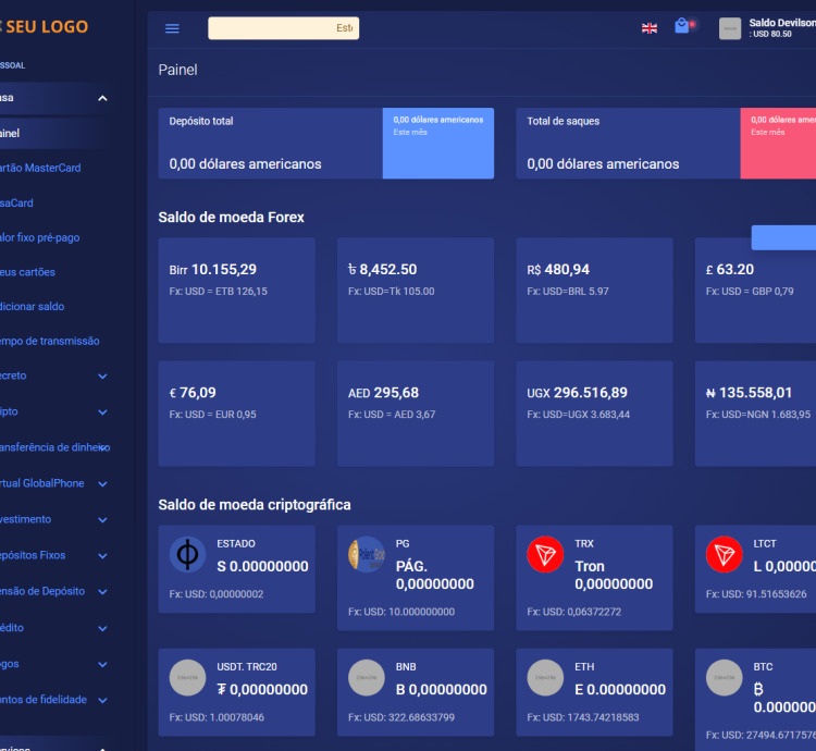 Sistema Crypto P2P Exchange, Cartões De Débito Gateway De Pagamento