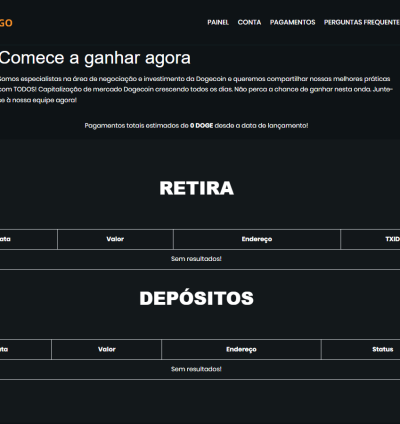 Sistema Para Mineração Dogecoin Retirada Automática