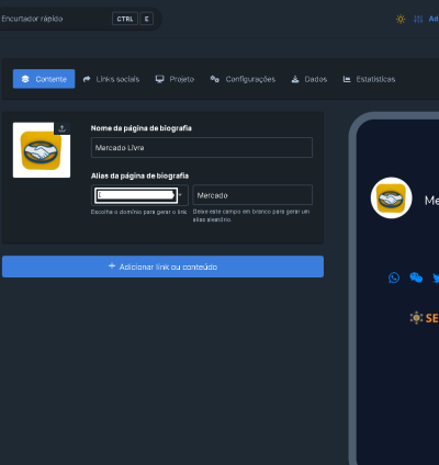 Sistema Encurtador De Links, Criador De Bio 4