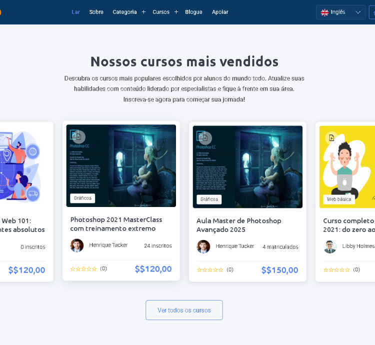 Sistema Para Ensino E Aprendizagem Online Cursos