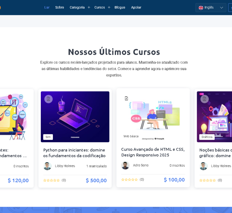 Sistema Para Ensino E Aprendizagem Online Cursos