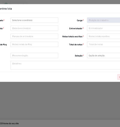 Sistema De Gestão De Recursos Humanos Sistema De Rh