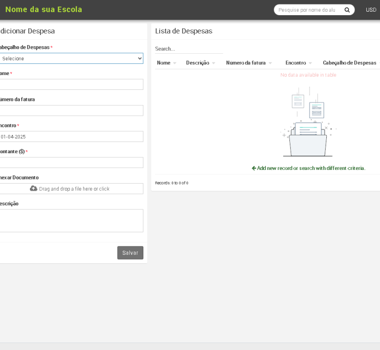 Sistema De Gestão Escolar