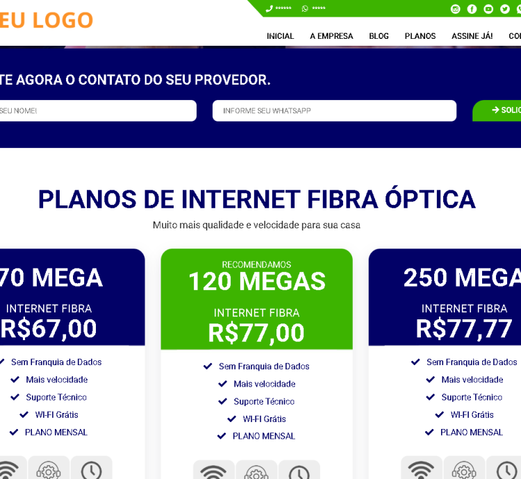 Sistema Provedor Internet Com Painel Responsivo