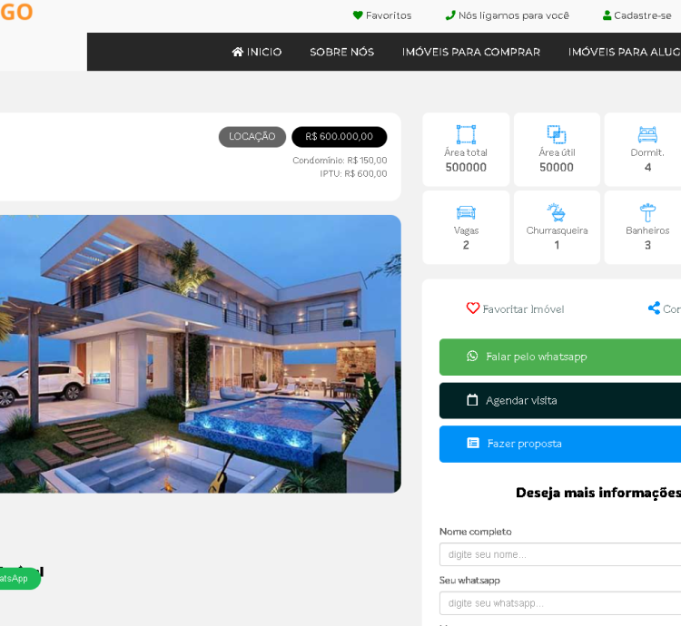 Sistema Para Imobiliárias - Pronto Para Uso!