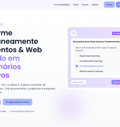Gerador De Quiz Com Tecnologia De Ia