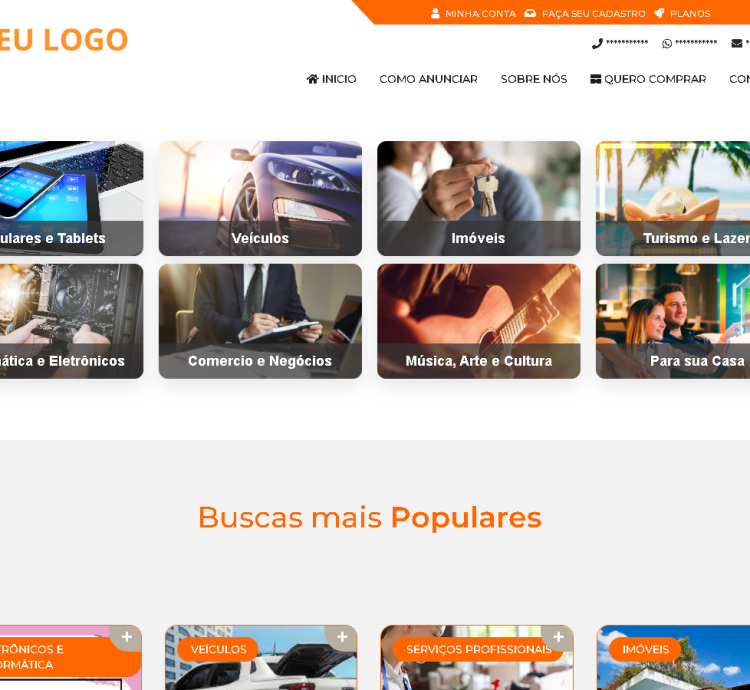 Sistema de Classificados Online  Completo e Responsivo