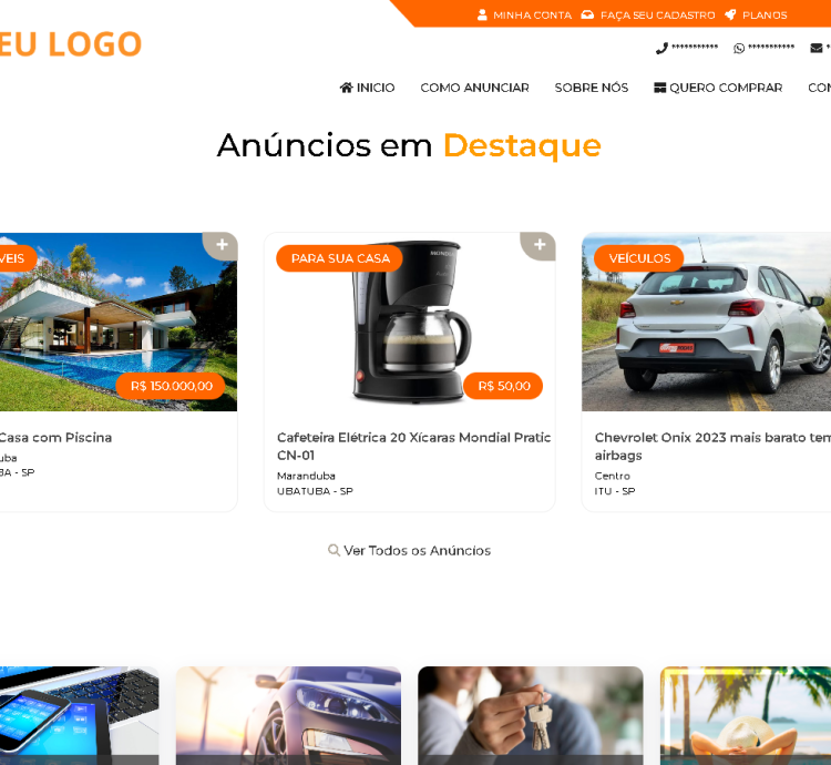 Sistema de Classificados Online  Completo e Responsivo