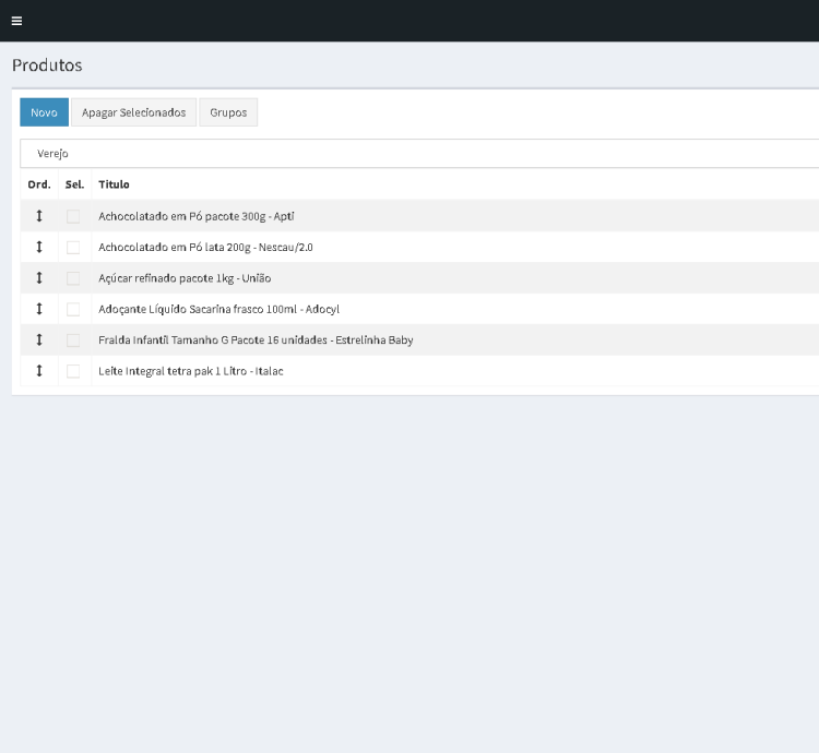 Sistema Site Para Supermercado