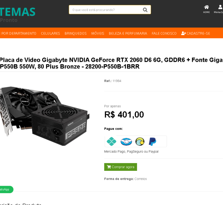 Script PHP Loja Virtual