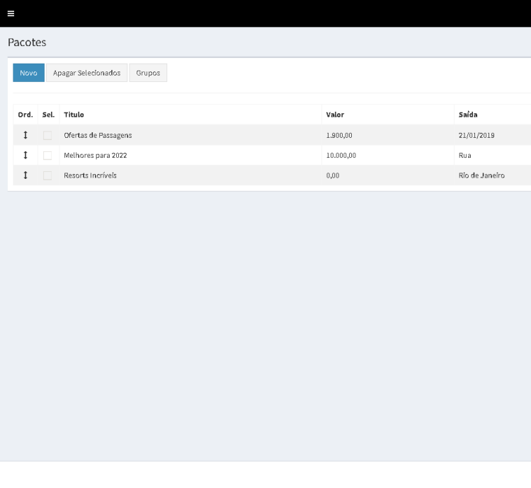 Script PHP Agência de Viagens