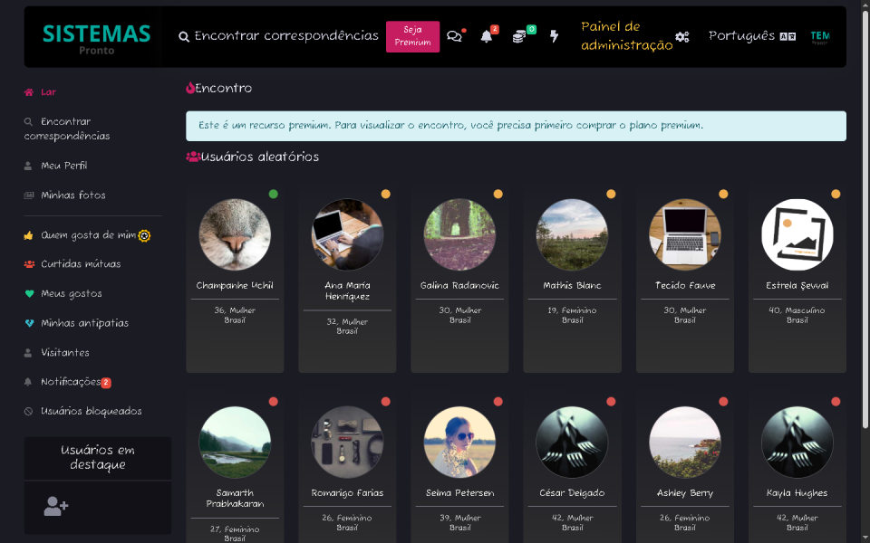 Script Completo Site de Namoro