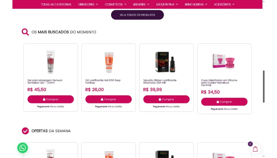 Loja Virtual Sex Shop 100% Editável