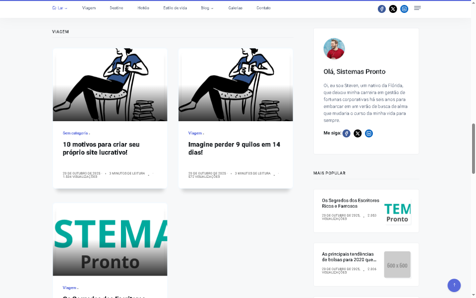 Script de Blog Laravel Limpo