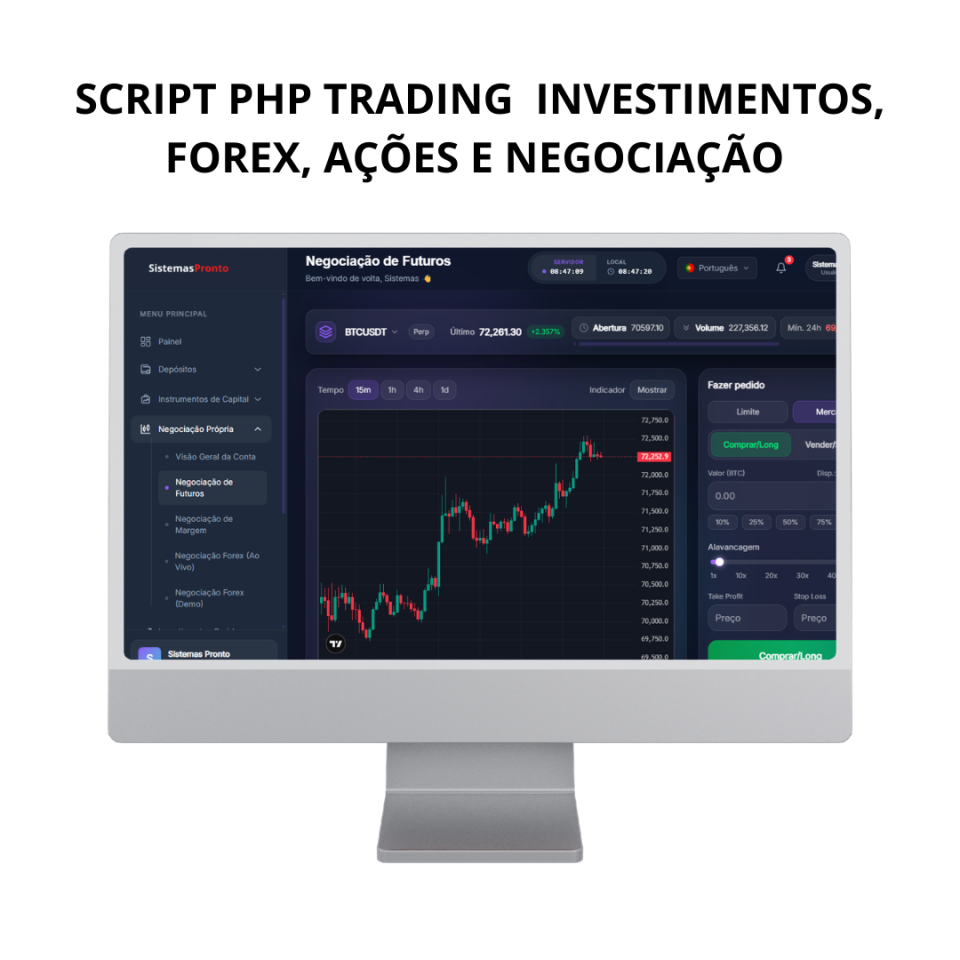 Script Php De Trading Investimentos,forex, Ações Negociação